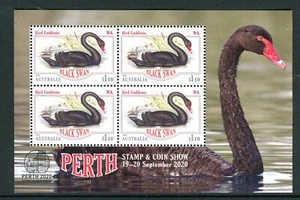 2020 Bird Emblems of Australia MUH Mini Sheet - Overprinted Perth Stamp & Coin - Foto 1 di 1