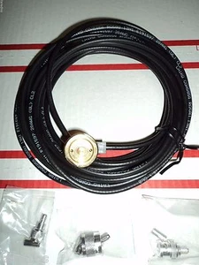 EXTRA LONG CABLE 25' NMO 3/4" Hole Mount W/ MINI UHF MOTOROLA Connector MUHF - Picture 1 of 10