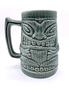 LIMITED EDITION Collectible Tiki Mug Hula Lounge Fender Guitar Corona Green - Picture 1 of 9