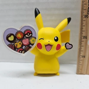 Vintage Pokemon VALENTINES PIKACHU Figure - Heart Box Chocolates 1997 - RARE! - Picture 1 of 5