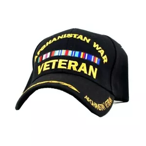 Afghanistan War Veteran Embroidered Black Hat - Picture 1 of 1