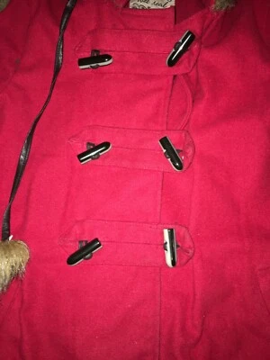 Blazer rojo con piel sintética talla Xs -522- Foto 1 de 4