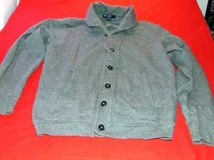 Cappotto Cremieux Classics con colletto e bottoni davanti giacca grigia 100% cotone taglia M - Foto 1 di 6