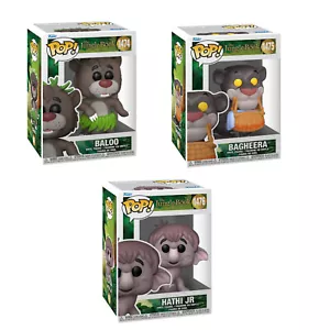3 Set Jungle Book - Baloo Hathi Jr Bagheera with basket Pop! Vinyl Figure - Picture 1 of 4