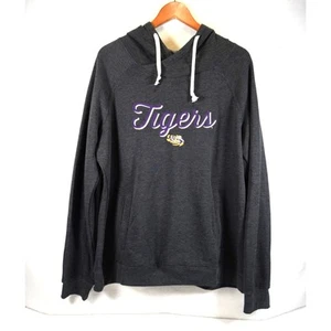 Felpa con cappuccio LSU Tigers grigia in pile abbigliamento accattivante taglia XL ricamata - Foto 1 di 13