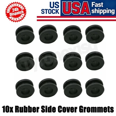 10x Motorcycle Rubber Side Cover Fairing Grommet For Honda Yamaha Suzuki Ducati Foto 1 de 4
