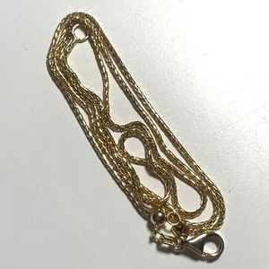 14K Gelbgold Spiga Kette 22" Länge verstellbar Länge Herz Made in Italy NEU - Bild 1 von 12