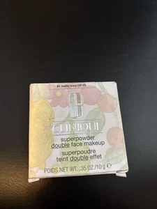 Clinique Superpowder Double Face Makeup 01 Matte Ivory 0.35 oz. New - Picture 1 of 4