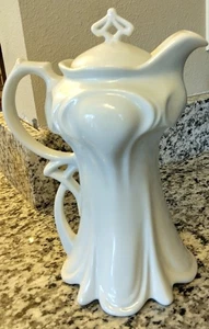 coffee Chocolate tea Pot porcelain white unique gift - Picture 1 of 4