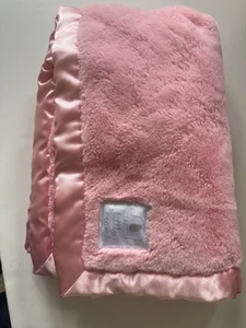 Walmart Parent's Choice Little Dreams Pink Plush Baby Blanket Satin Trim - Picture 1 of 7