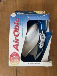 SOURIS OPTIQUE FILAIRE USB ERGONOMIQUE VERTICALE AROBIC 2 POUR PC BLANC DROITIER - Photo 1/6