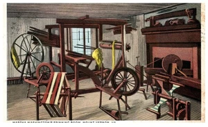 Vintage Postkarte Martha Washingtons Spinning Room Mount Vernon Virginia - Bild 1 von 2