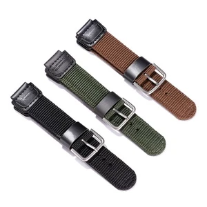 Correa de reloj de nailon de 18 mm para Casio AE-1200WH MRW-200 SGW-300 AQ-S810W - Imagen 1 de 27