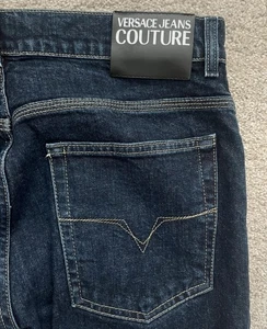 Jeans VERSACE JEANS COUTURE uomo denim elasticizzato vita media blu taglia 31 W31 L32 - Foto 1 di 14