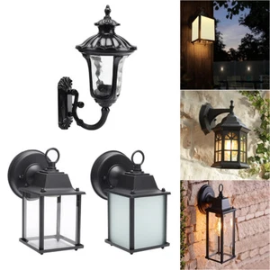 Metal Glass Wall Light Lamp Shade Lantern Garden Farmhouse Waterproof Lampshade - Picture 1 of 38