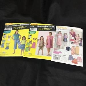 3 Simplicity Girls SEWING FOR DUMMIES TopSkirt Crop Pants Shorts All Sizes - Picture 1 of 7