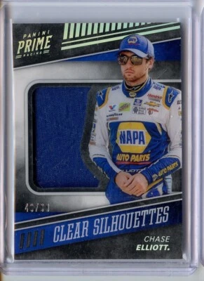 Chase Elliott 2018 Panini Prime Clear Silhouettes Jumbo Relic 46/99 NASCAR NAPA - Image 1 of 2