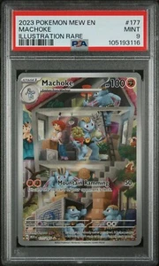Machoke Ilustración Raro Pokémon Escarlata y Violeta 151 Carta 177/165 - PSA 9 COMO NUEVO - Imagen 1 de 3