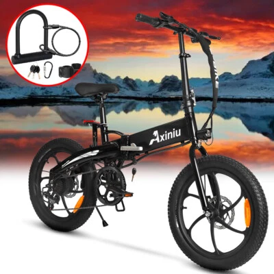 Bicicletas Eléctricas Plegables 850W 20" Bicicleta Eléctrica Neumático Graso Viajes Montaña Ebike EE. UU. Foto 1 de 4