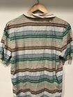 Vintage Lacoste Short Sleeve Quarter Button Up Collared Shirt Multicolored M