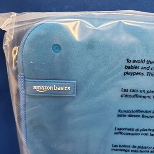 Amazons Basic 13.3 inch Padded Sleeve for Tablet Laptop Light Blue Zipper New - Picture 1 of 3