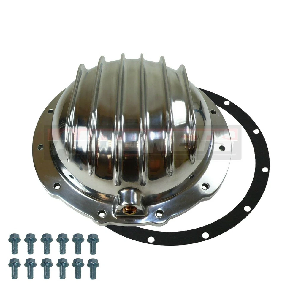 Polished Aluminum Finned Differential Cover Kit Dana Spicer 20 Rear Jeep CJ5 CJ - Image 1 of 1