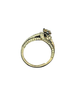 NATURAL Cognac & White  Round Diamonds  CERTIFIED 1.20 CTWT Ring 14K Gold - Picture 1 of 11