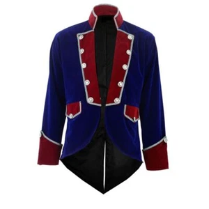 Men's Blue Velvet VLADIMIR TUXEDO Jacket Tail coat Goth Steampunk Victorian - Bild 1 von 2