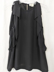 BLUSA NEGRA SIN MANGAS CON VOLANTES TALLA 2 - Imagen 1 de 8