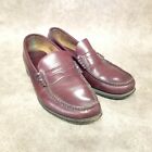 Biltrite Mens  Js19541 Size 9 Red Be Leather Slip On Penny Loafers