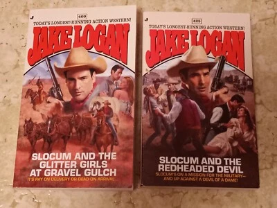  Westerns Lot of 2 Jake Logan Books Slocum Series #409 and #425 - Imagem 1 de 4