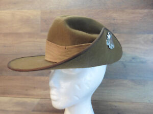 Vintage John Bardsley & Sons Australia Pure New Wool Military Slouch Hat 7 1/8