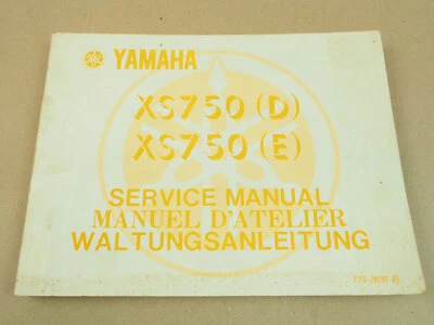 Yamaha XS750 D E Werkstatthandbuch Reparaturanleitung Service Manual 1978 - Bild 1 von 3