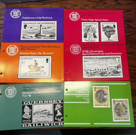 Lot of 83 Guernsey Presentation Packs MNH 1970s-80s Cover