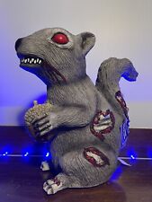 HALLOWEEN Rabid Zombie Squirrel 12” Rubber GARDEN Decoration
