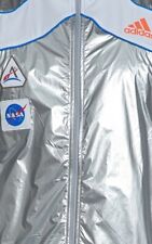 adidas Running Silver Jacket NASA Space Race Artemis Mission Women Size SMALL