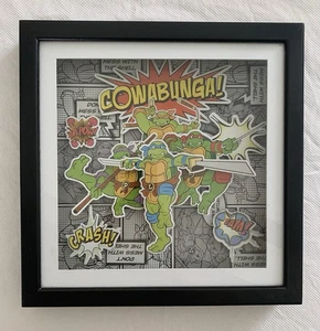 TMNT Teenage Mutant Ninja Turtles Shadowbox In Frame 3D MultipleLayers Cowabunga - Bild 1 von 8
