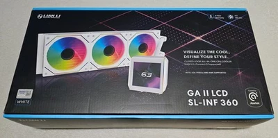 LIAN LI Galahad II LCD SL-INF 360 White Liquid Cooler LGA 1851/1700/1200 & AM5/4 - image 1 of 4