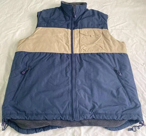 HB Sport Harbor Bay Men's Vest 2XLT/Tall Beige Blue Pockets Warm - Picture 1 of 10