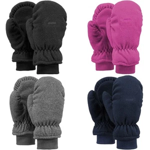 Barts Kids Childrens Soft Fleece Elasticated Cuff Warm Winter Mittens - Picture 1 of 5