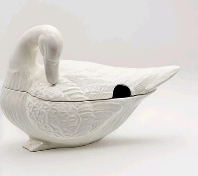 Keramik | Schwanen | Suppenterrine | Made Italy  - Bild 1 von 4