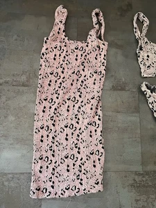 Hunza G X koi Bird limited Edition Pink Leopard Tank Dress - One Size Fits All - Picture 1 of 4