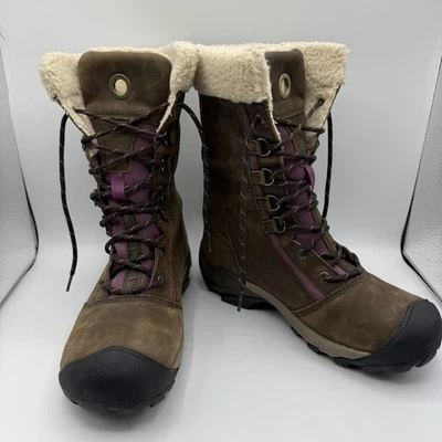 Keen Hoodoo Botas de Nieve Impermeables Aisladas Cuero Marrón Para Mujer Talla US 9 Foto 1 de 4