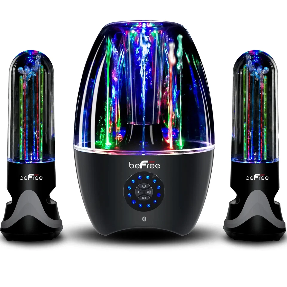 beFree Sound 2.1 Canales Bluetooth Multimedia LED Baile Agua Sistema de Sonido Foto 1 de 1