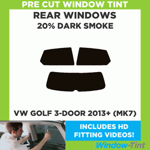 For VW Golf 3-Door 2013+ (Mk7) 20% Dark Rear Pre Cut Window Tint