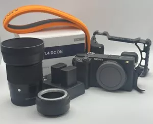Sony A6400 24.2MP 4K Mirrorless Camera + Sigma 30mm f/1.4 Lens - Picture 1 of 16