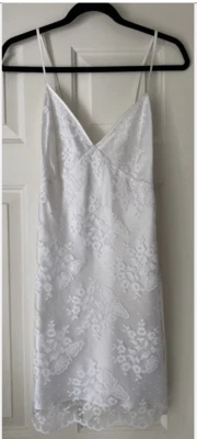 NWT Josie By Natori White Lace With Satin Lining Nightie Nightgown - Medium - Image 1 of 4