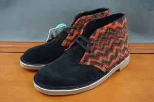 Clarks Bushacre 3 Men's Size 9 Black Leather Chukka Boot Lace-Up Casual Shoes - Picture 1 of 12