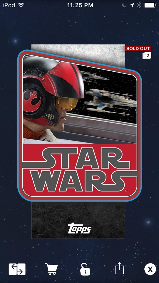 Topps Star Wars Digital Card Trader Poe Dameron Retro Stickers Insert - Image 1 of 1
