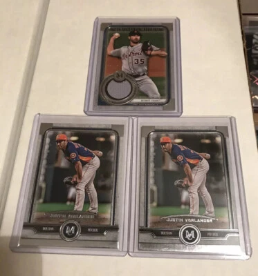 2019 Topps Museum Collection Justin Verlander Relic Lot(3)..#ed/50!! - Image 1 of 3